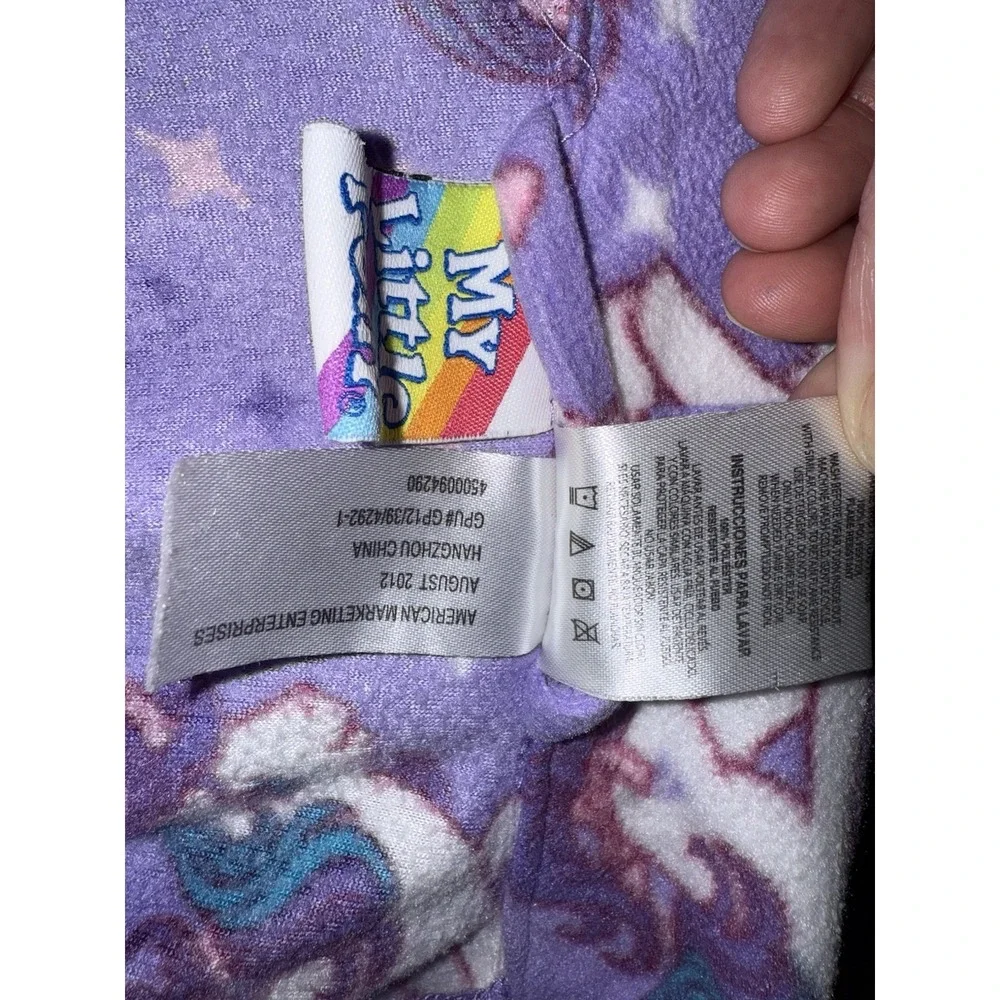 2012 ~ My Little Pony ~Purple Bathrobe Robe Size 10 Tie Waist OLDER STYLE PONIES
